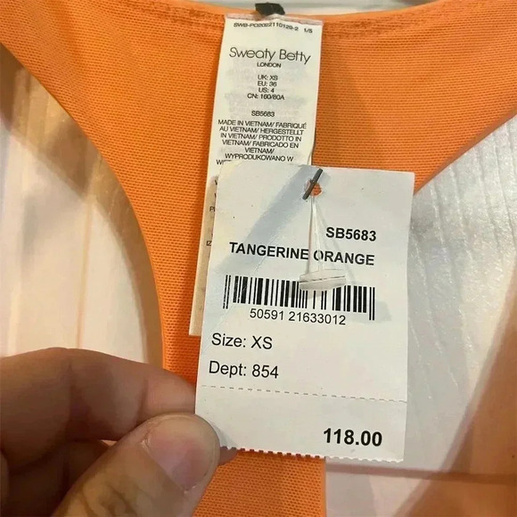 Sweaty Betty Women's XS Tangerine Orange Activewear Casual Dress - Picture 3 of 9